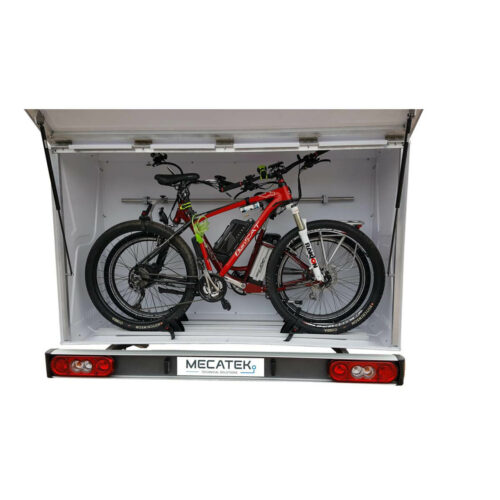 2 electric bikes installed in the Cargo Box 3XL motorhome box