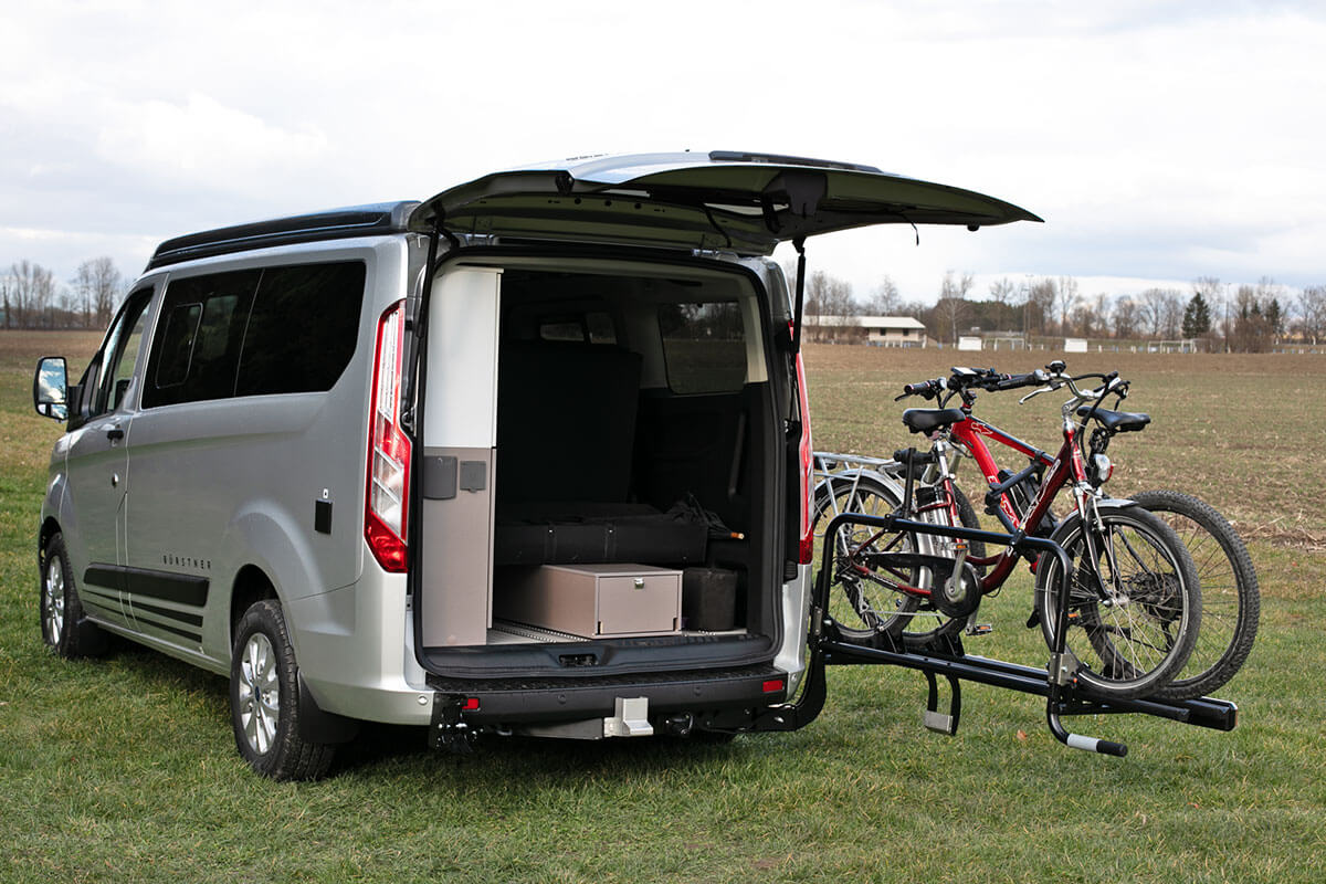 Porte-vélos VAN-BIKE 3 pour Ford Custom pour 2 vélos électriques