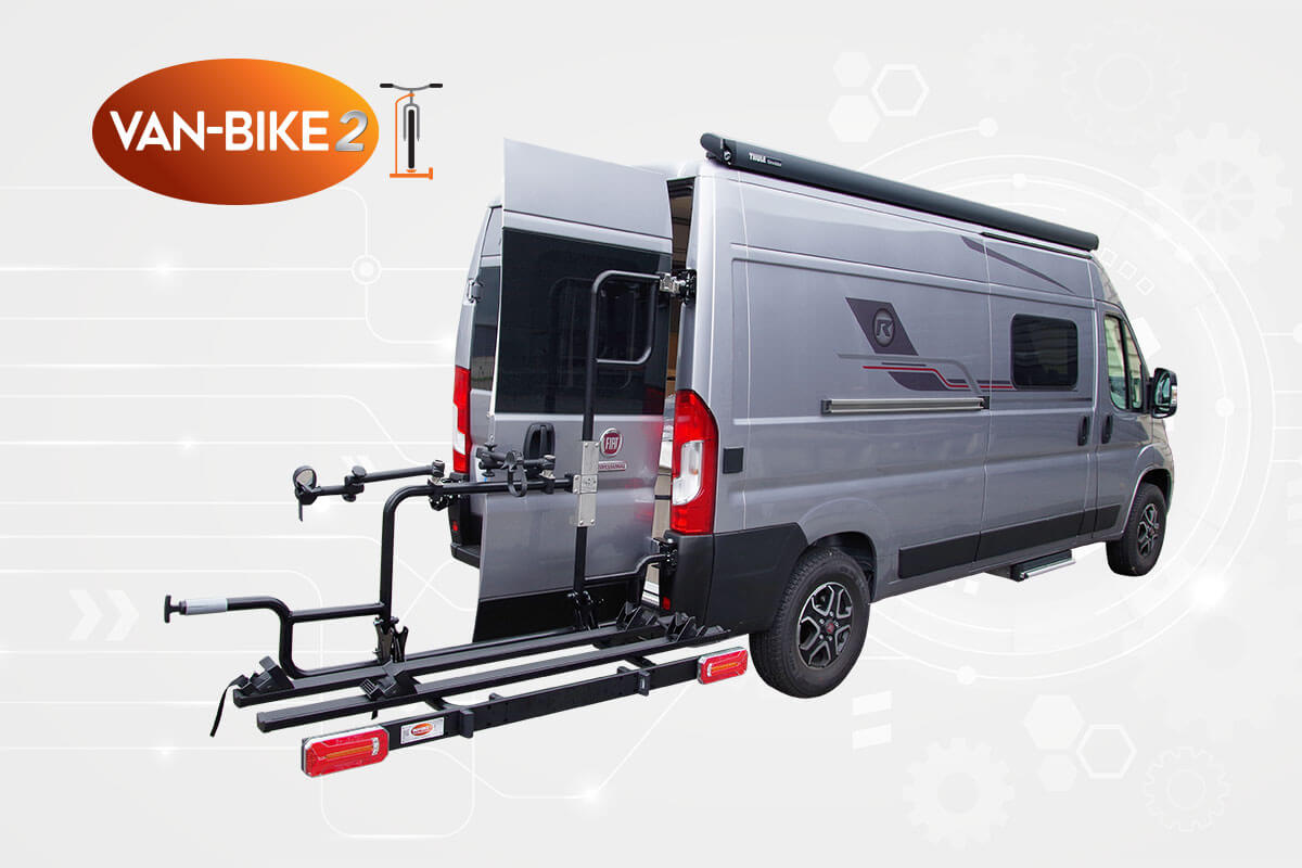 Nouveau porte-vélos Van-Bike 2 pour fourgon Fiat Ducato, Citroën Jumper et Peugeot Boxer